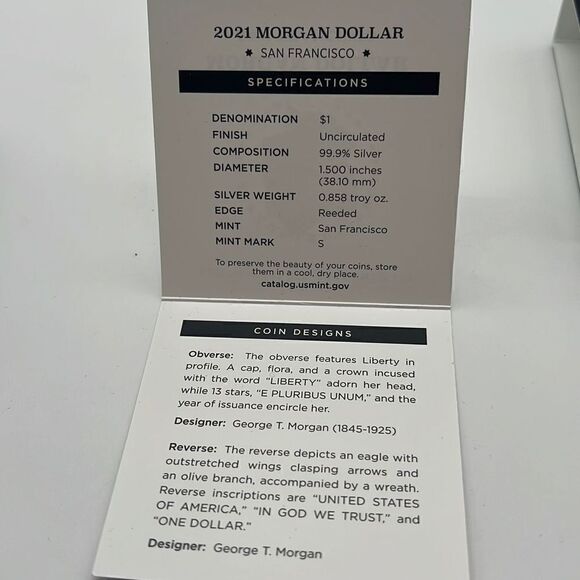 Morgan‎ 2021 Silver Dollar with S Privy Mark 21XF in hand - ready to ship! - Picture 4 of 4